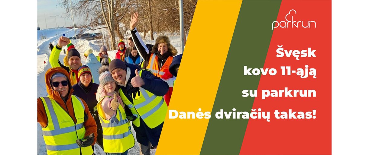 Kovo 11-ąją – proginis parkrun Danės dviračių takas renginys