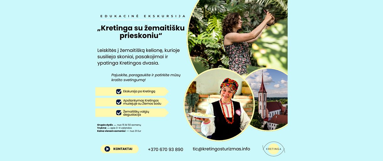 Nauja patirtis kolektyvams: ekskursija po Kretingą ir žemaitiškos vaišės