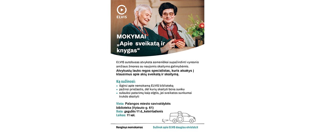 ELVIS autobusas atvyksta į Palangos viešąją biblioteką