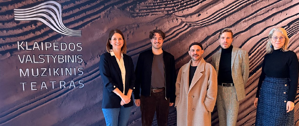 KVMT vadovė G.Giedraitytė, režisierius Tristan Braun, choreografas Nicola Mascia, scenografas Sebastian Ellrich ir KVMT vyriausioji patarėja A.Juoz...