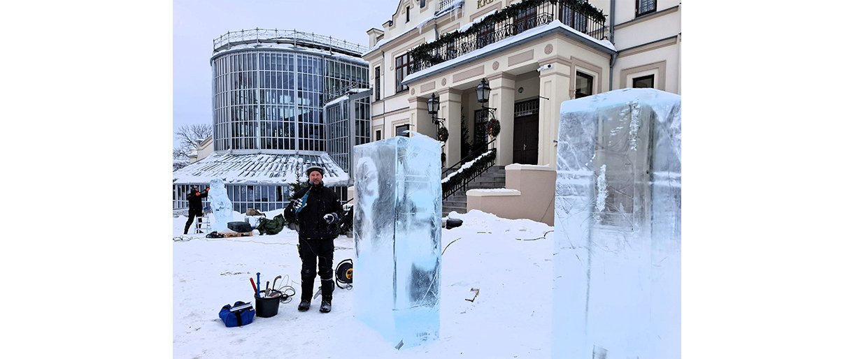 Kretingos grafų Tiškevičių parke gimsta ledo skulptūrų galerija 