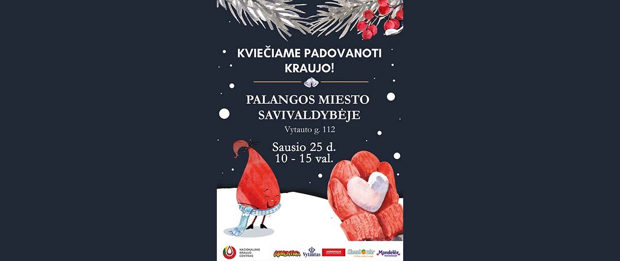 Sausio 25 d. Savivaldybėje – kraujo donorystės akcija