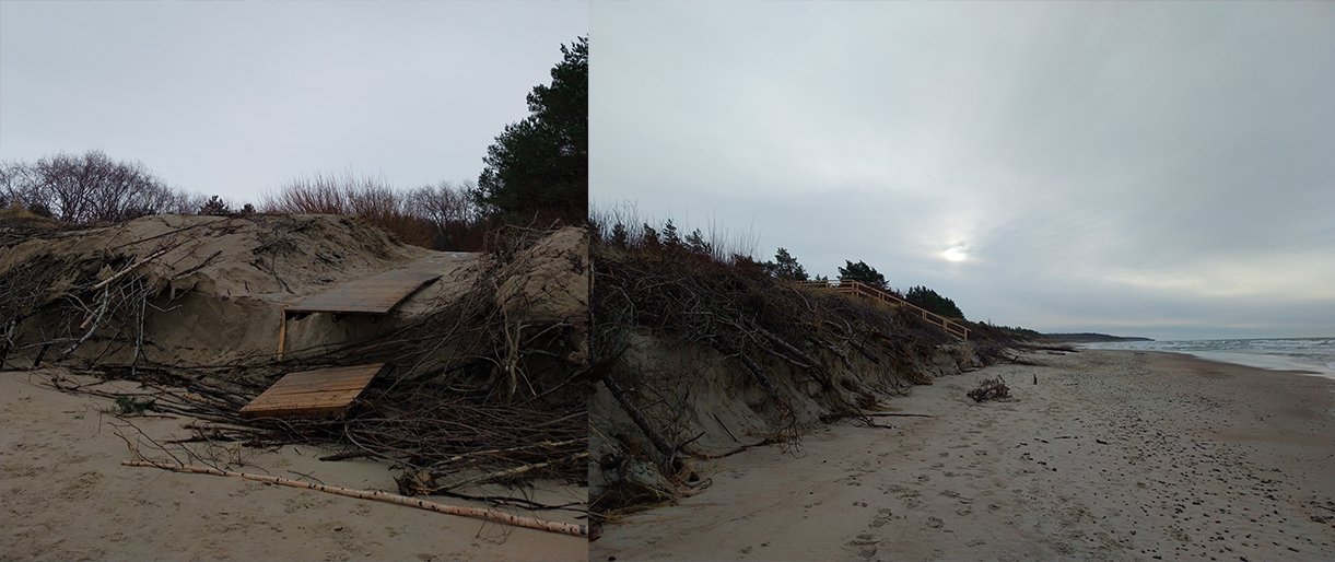 Savaitgalio audra padarė žalos Baltijos jūros krantams