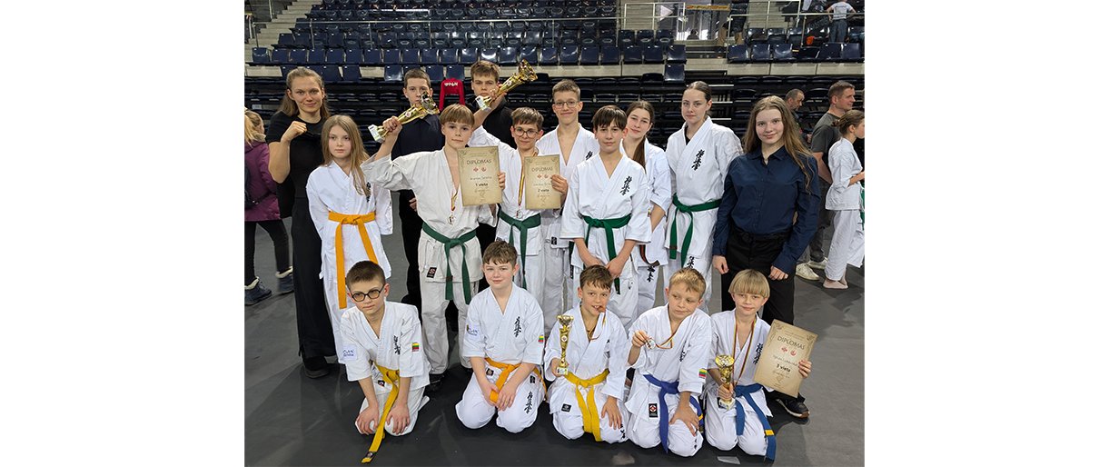 Karate kiokušin mokyklos „Shodan“ auklėtinių komanda Lietuvos vaikų Kata čempionate iškovojo daugiausiai medalių