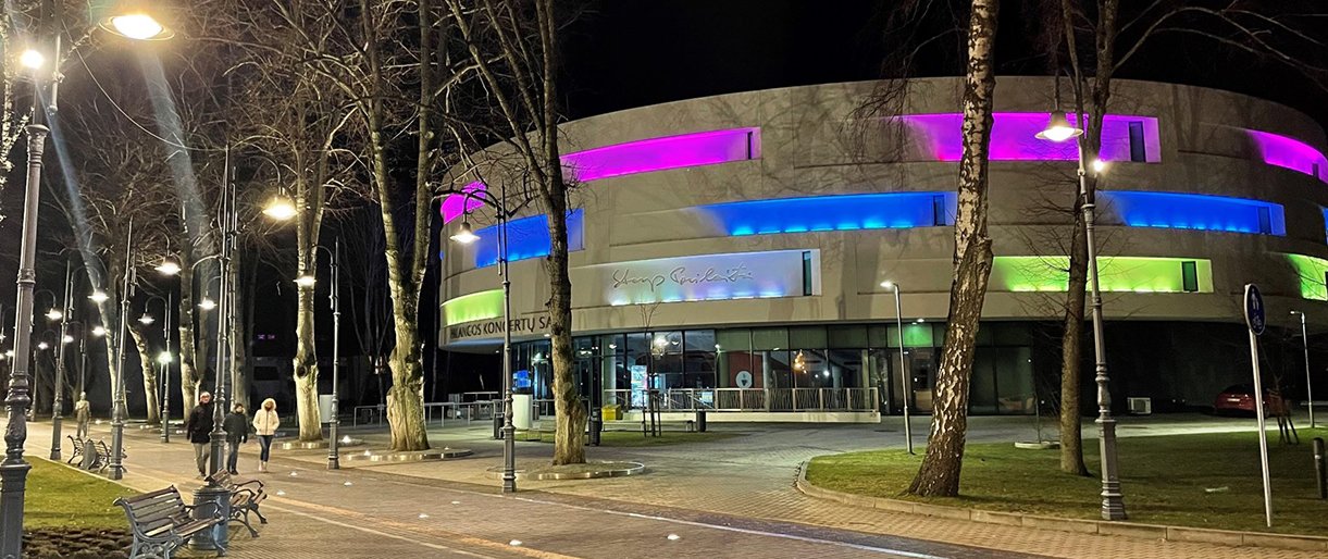 Palangos koncertų salės apšvietimas primins reikšmingus įvykius bei minėtinas dienas