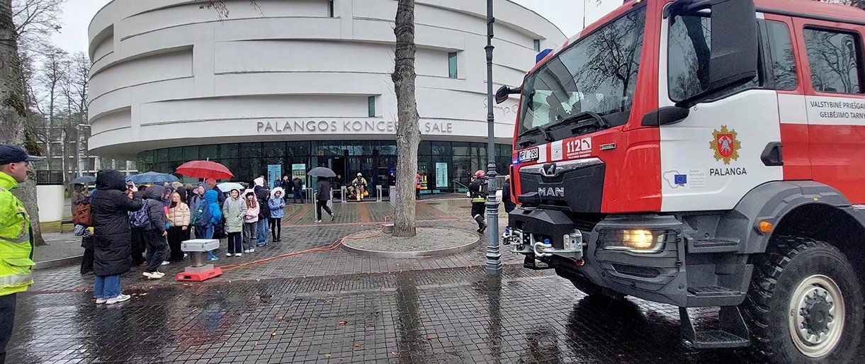 Palangos koncertų salėje – civilinės saugos funkcinės pratybos