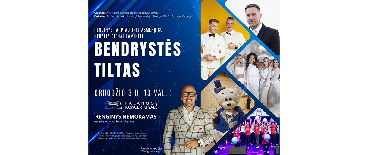 Kviečiame dalyvauti renginyje „Bendrystės tiltas“