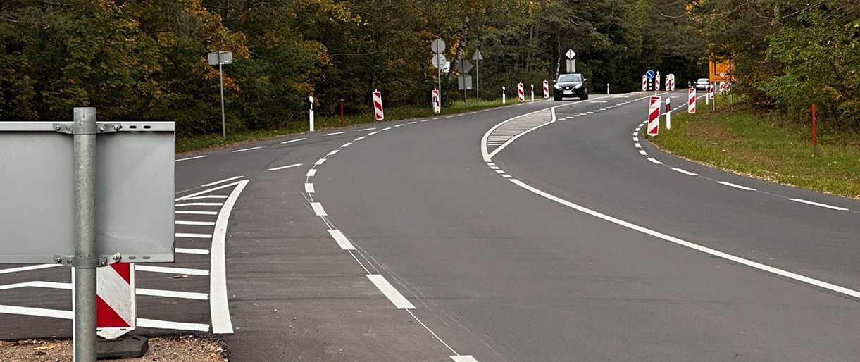 Palangoje baigti kelio į Kunigiškių kvartalą remonto darbai