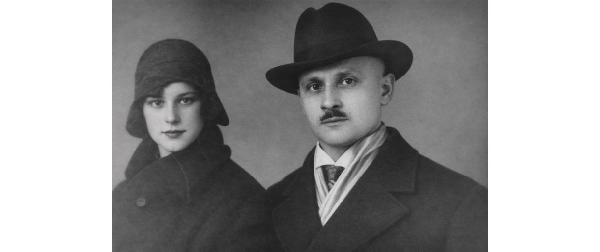 Simonas Benjaminovičius su dukra Rachile, apie 1937 m. Palanga