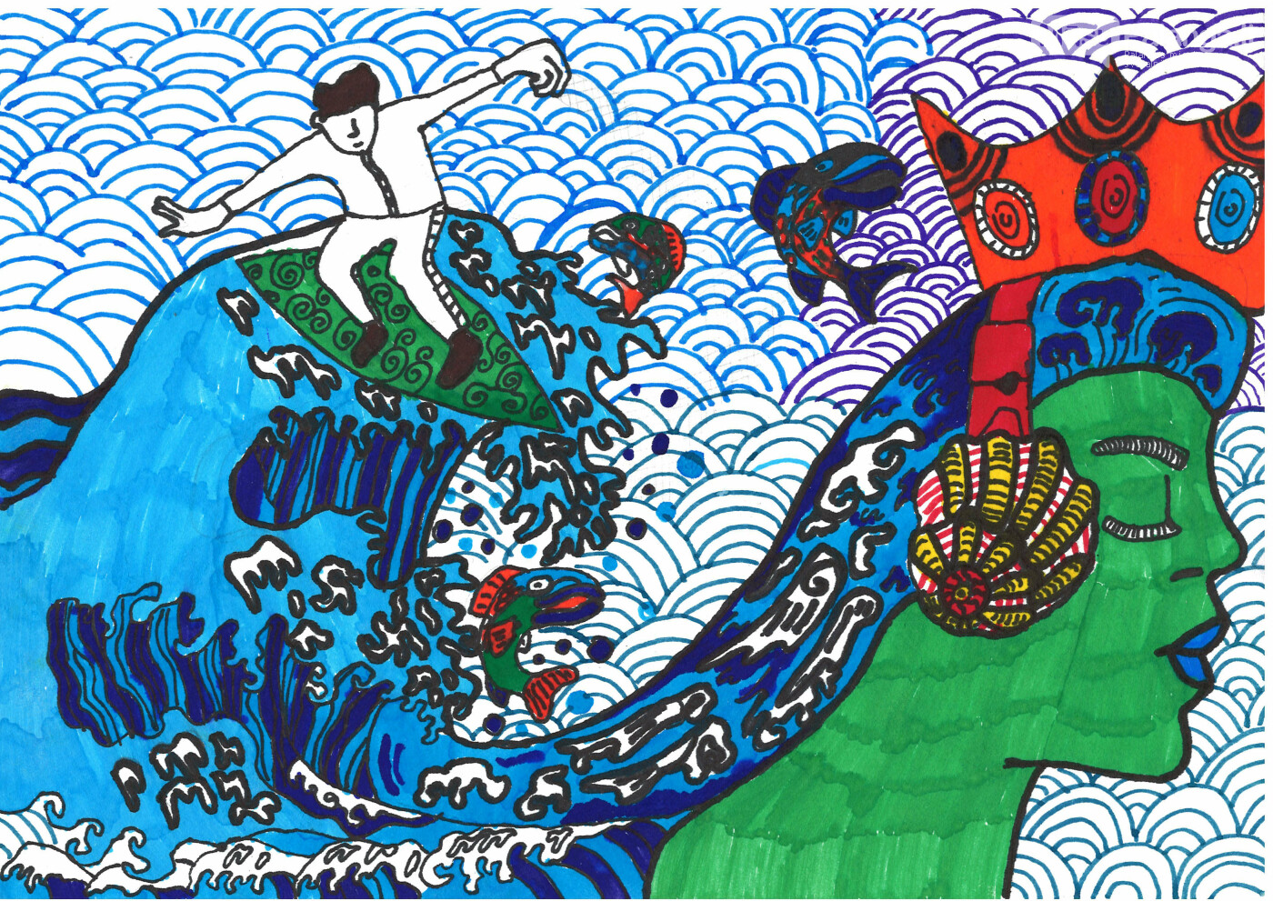 Mokinių dovaną Palangai – 10 gražiausių piešinių ant įspūdingo dydžio margučių, nuotrauka-4