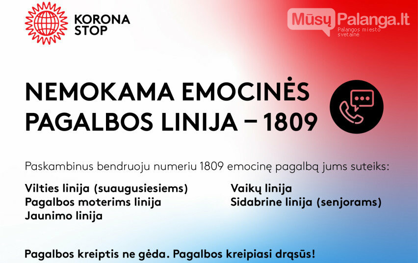 Įkurta nacionalinė vieninga emocinės paramos telefonu linija 1809, nuotrauka-2