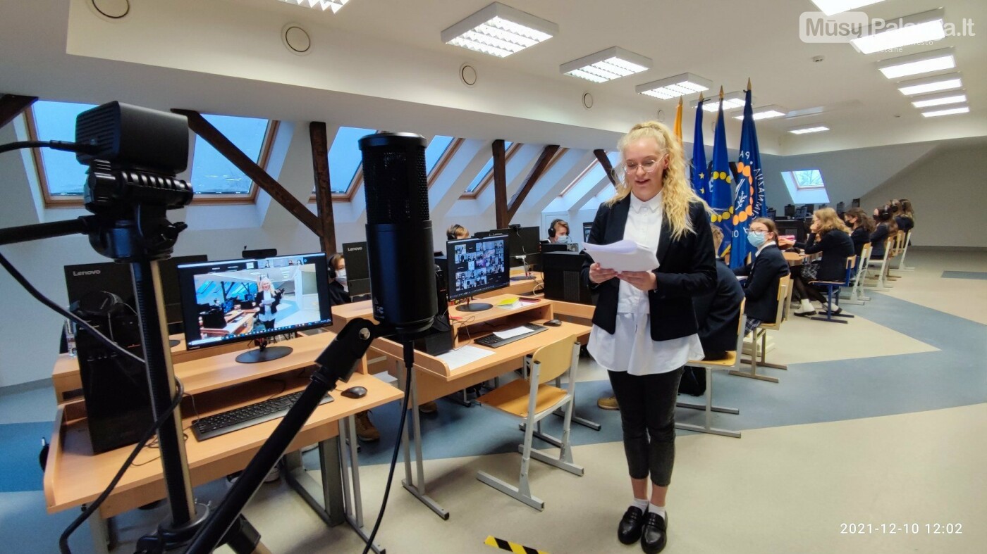 Vlado Jurgučio progimnazija – tarptautiniame projekte „Kelias į Europos Parlamentą“ (rep 2019), nuotrauka-2