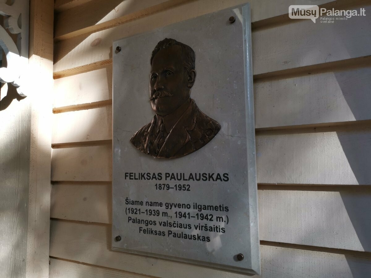 Atidengta paminklinė lenta Feliksui Paulauskui – pirmajam rinkimuose išrinktam Palangos valsčiaus viršaičiui, nuotrauka-1
