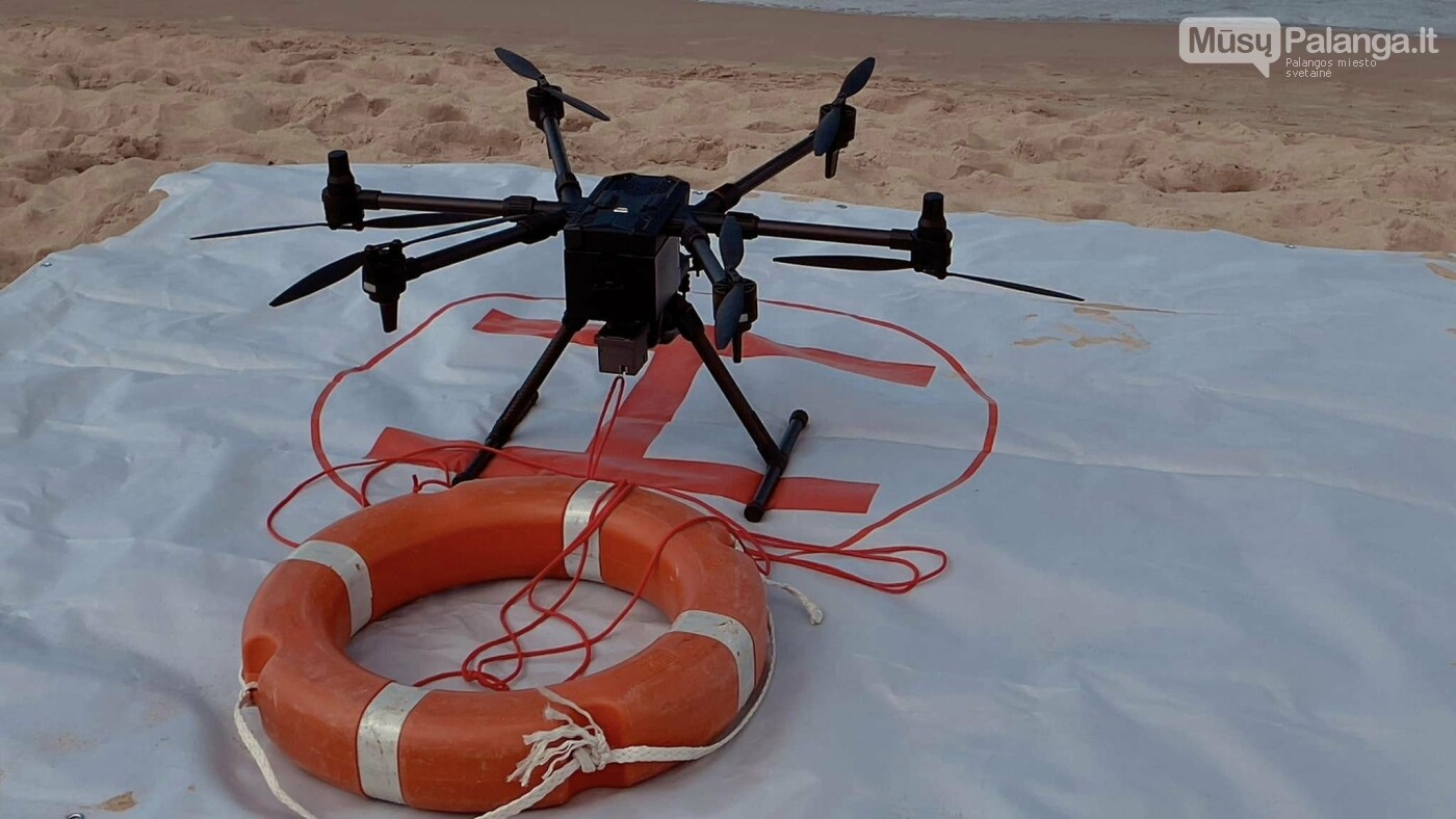 Skęstančiųjų gelbėjimui Palangos gelbėtojai pasitelks gelbėjimo ratą skraidinantį droną, nuotrauka-1