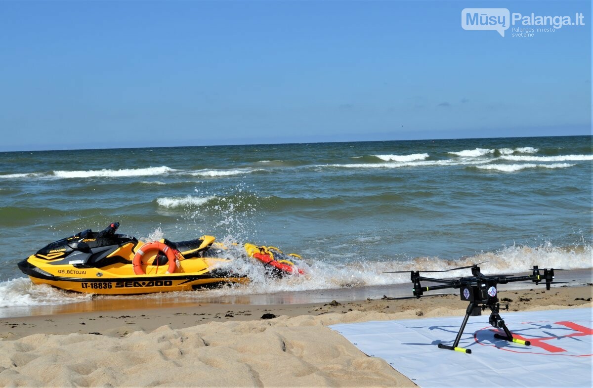 Skęstančiųjų gelbėjimui Palangos gelbėtojai pasitelks gelbėjimo ratą skraidinantį droną, nuotrauka-5