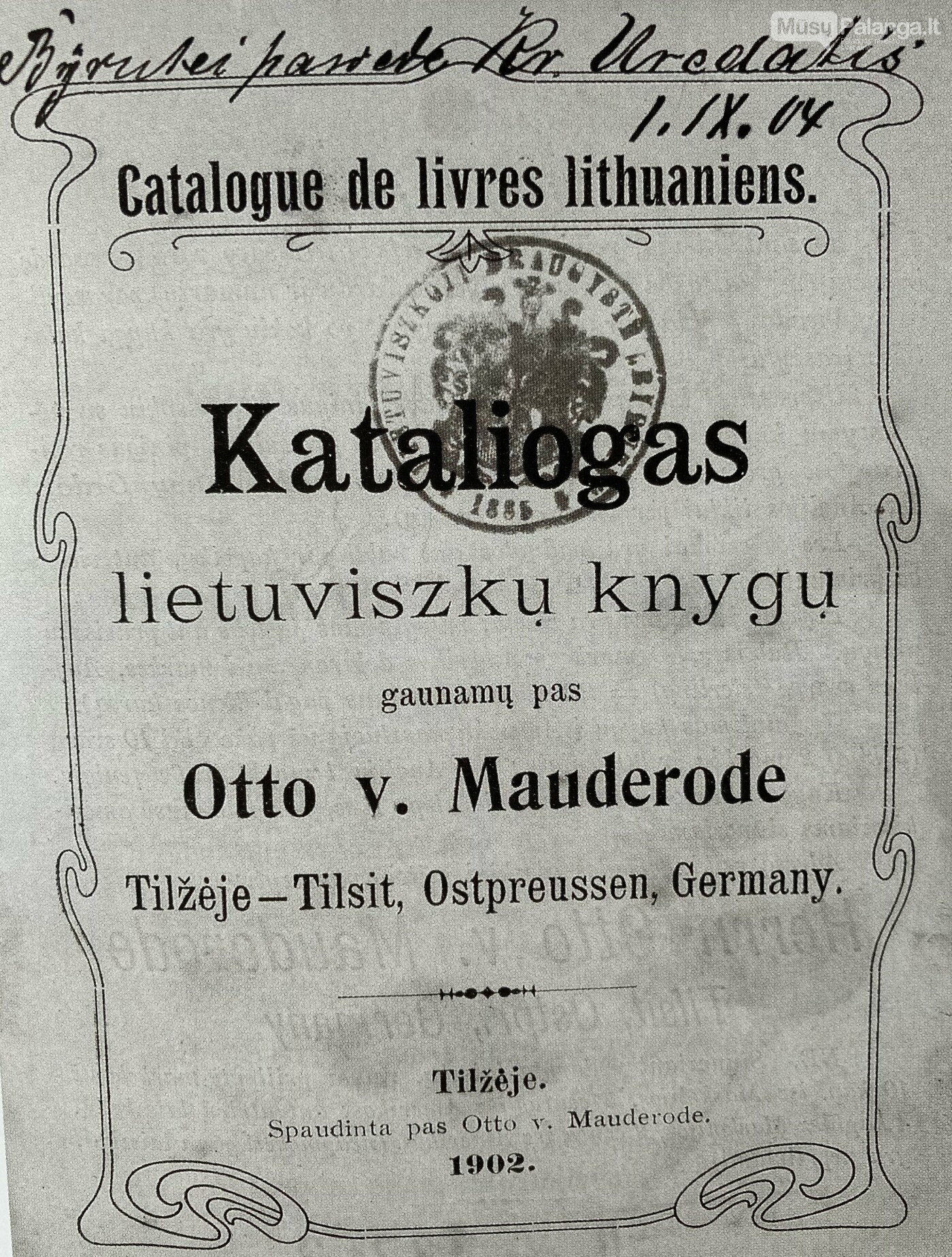 O.von Mauderodės spaustuvėje Tilžėje spaudos draudimo metais buvo išspausdinta apie 800 lietuviškų knygų, iš jų apie 220 kontrafakcijų. Šios spaust...
