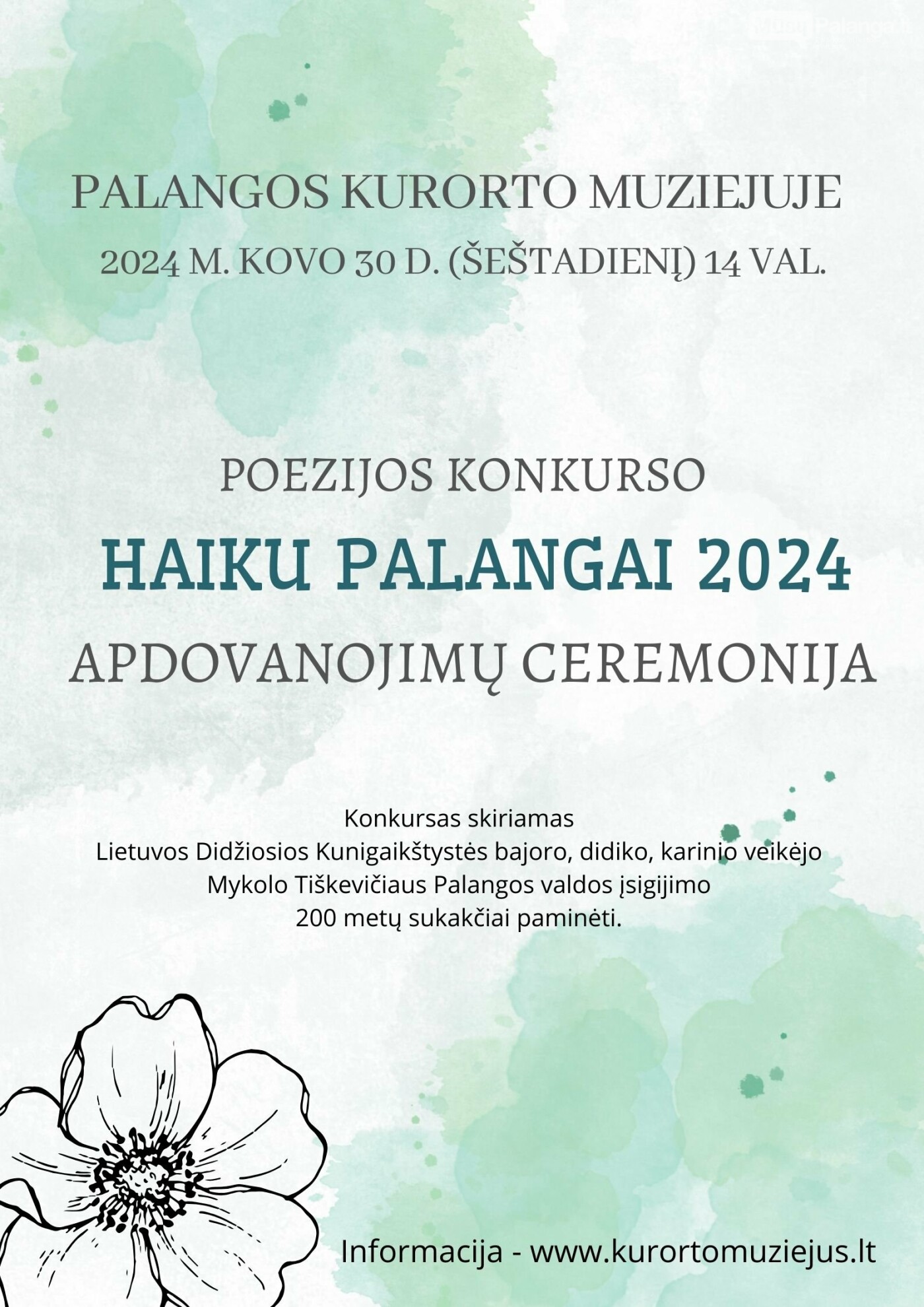 Kviečiame į poezijos konkurso „Haiku Palangai 2024“ apdovanojimų ceremoniją, nuotrauka-1
