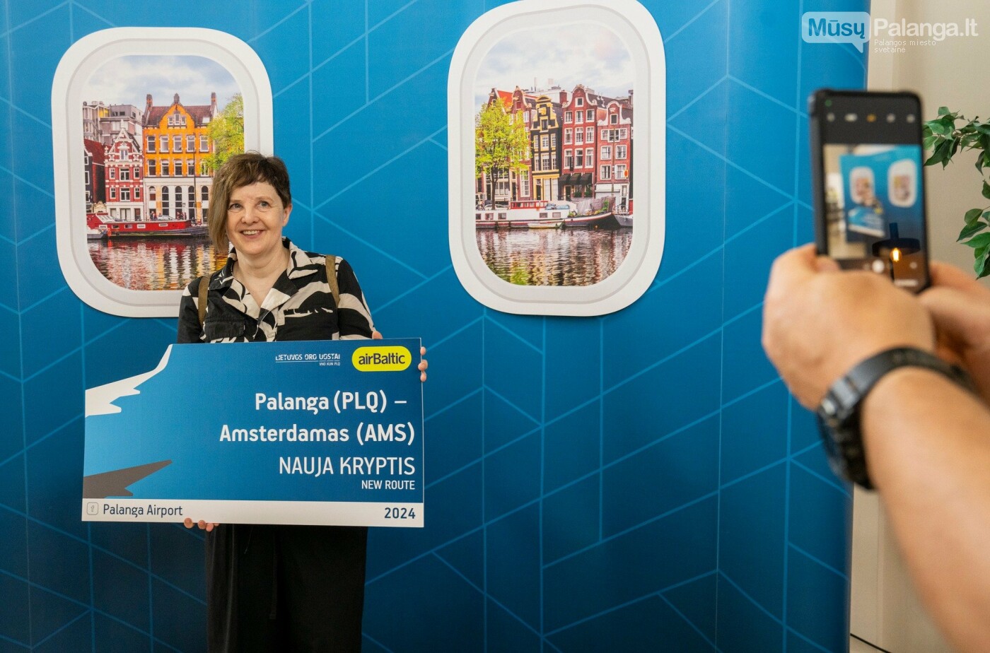 Strategiškai svarbaus maršruto startas Palangos oro uoste: „airBaltic“ pradėjo skrydžius į Amsterdamą, nuotrauka-8