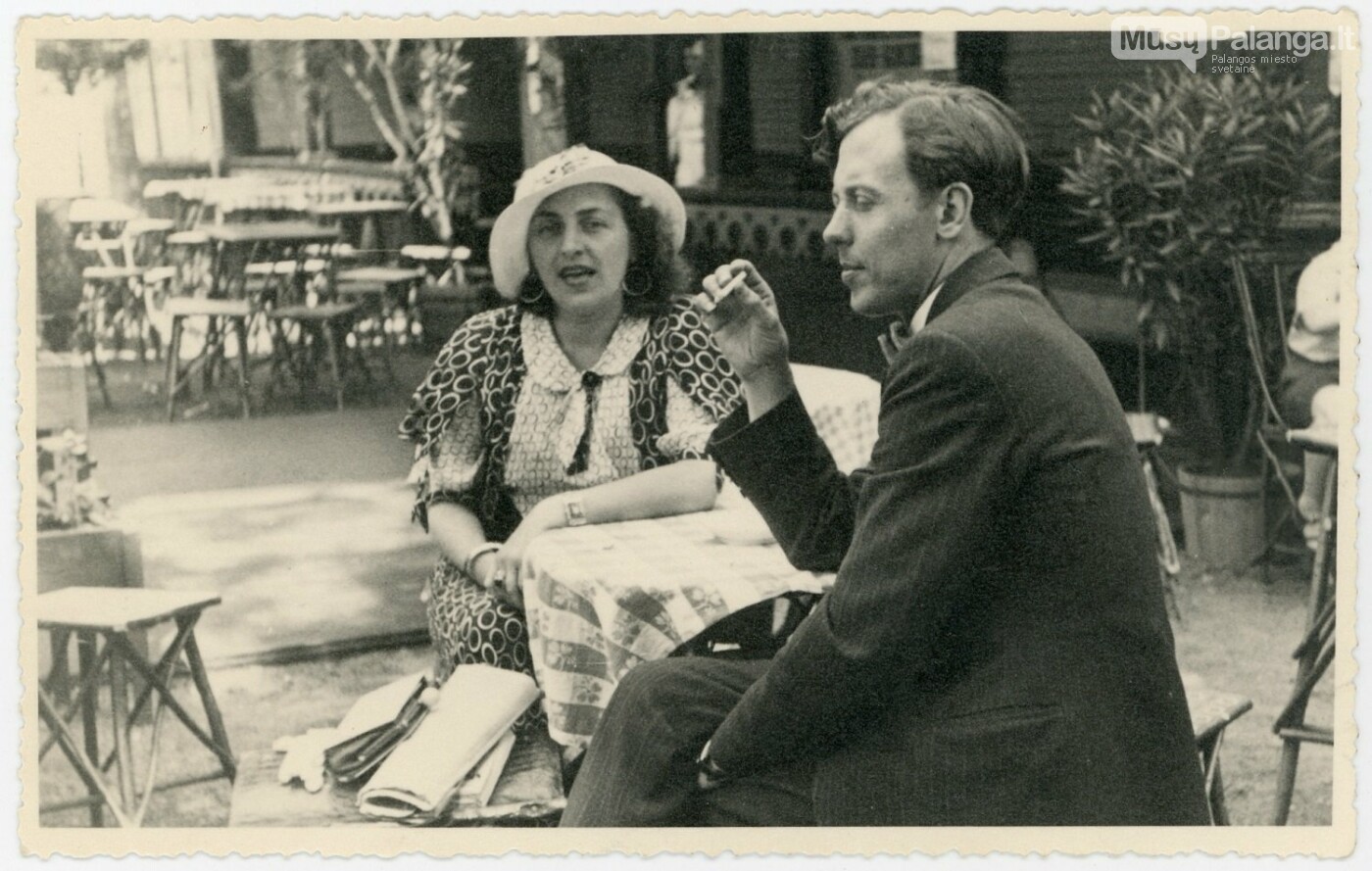 Elena Žalenkivičaitė-Petrauskienė ir Henrikas Kačinskas Palangoje. Apie 1930. LTMKM archyvo nuotr.