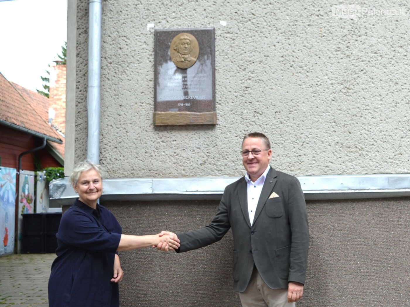 Atidengta memorialinė lenta, skirta prieš 200 metų Palangoje viešėjusiam Adomui Mickevičiui, nuotrauka-2