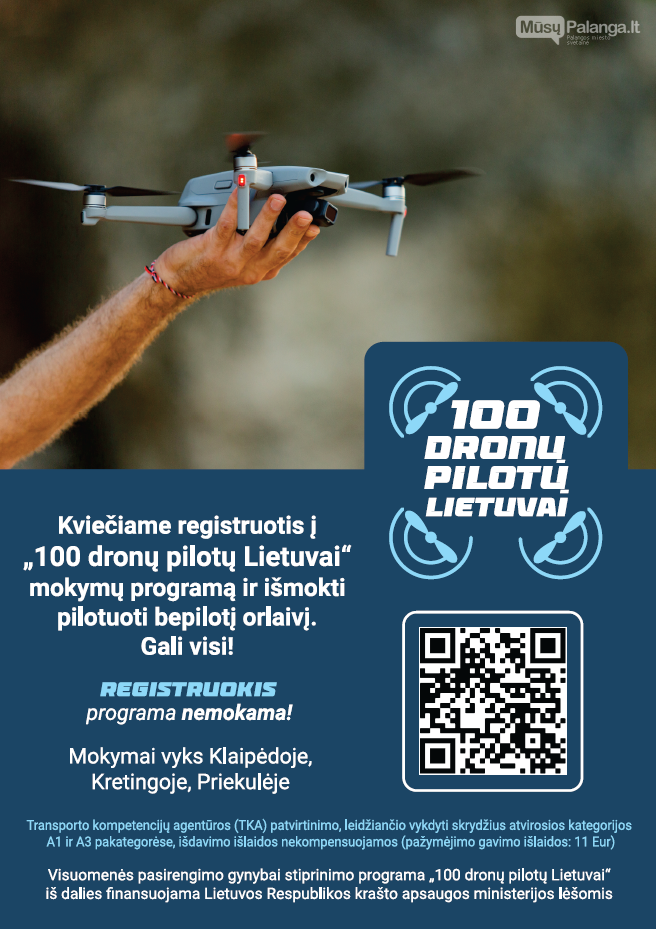 Startuoja mokymai dronų pilotams – 100 dronų pilotų Lietuvai, nuotrauka-1