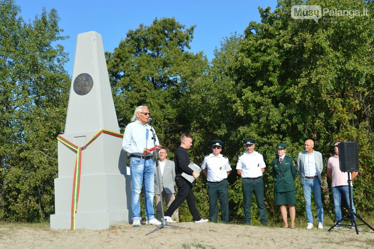 Lietuvos ir Latvijos pasienyje atidengtas restauruotas istorinis valstybės sienos ženklas, nuotrauka-9