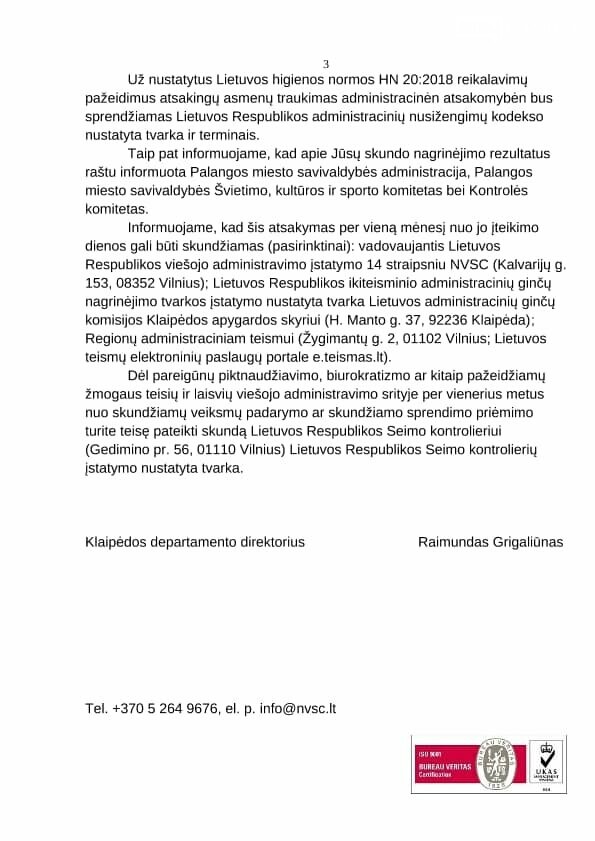 Skandalas Palangoje: Sporto centras veikė be higienos paso – kas atsakingas už vaikų saugumą?, nuotrauka-4