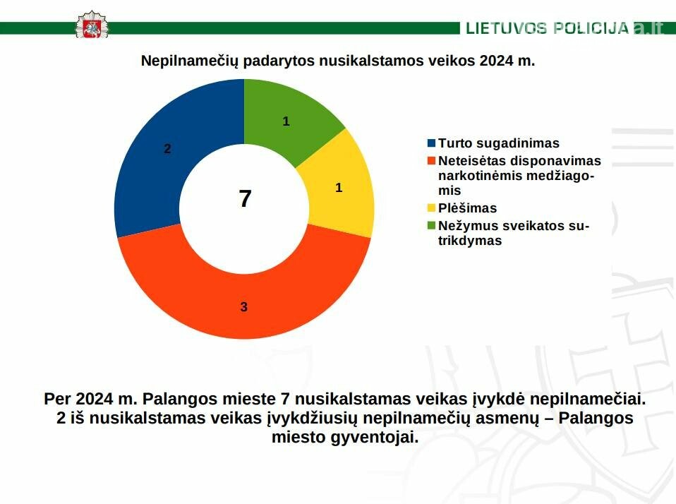 Palangos policijos 2024 m. ataskaita: saugumo situacija mieste ir nusikalstamumo tendencijos, nuotrauka-15