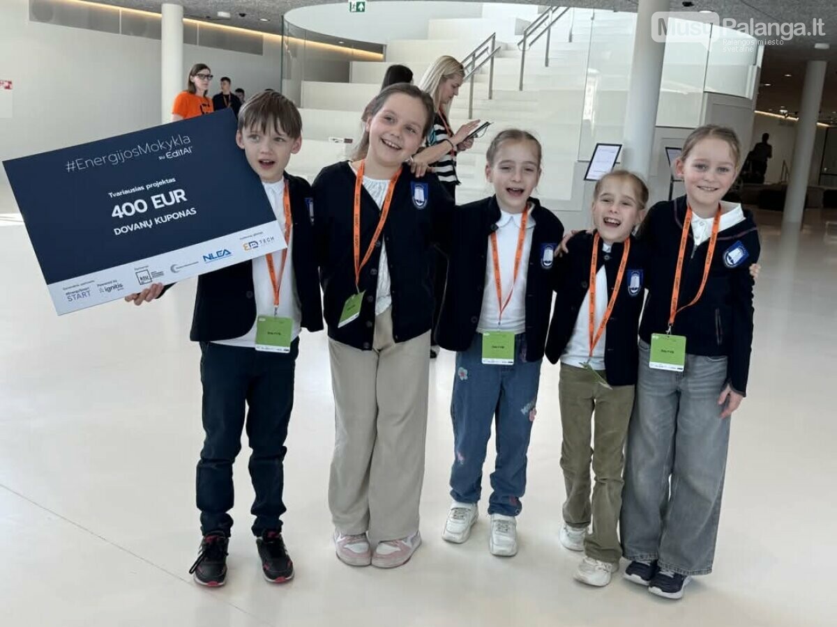 Palangos mokyklų mokiniai – nugalėtojai nacionaliniame konkurse #EnergijosMokykla, nuotrauka-1