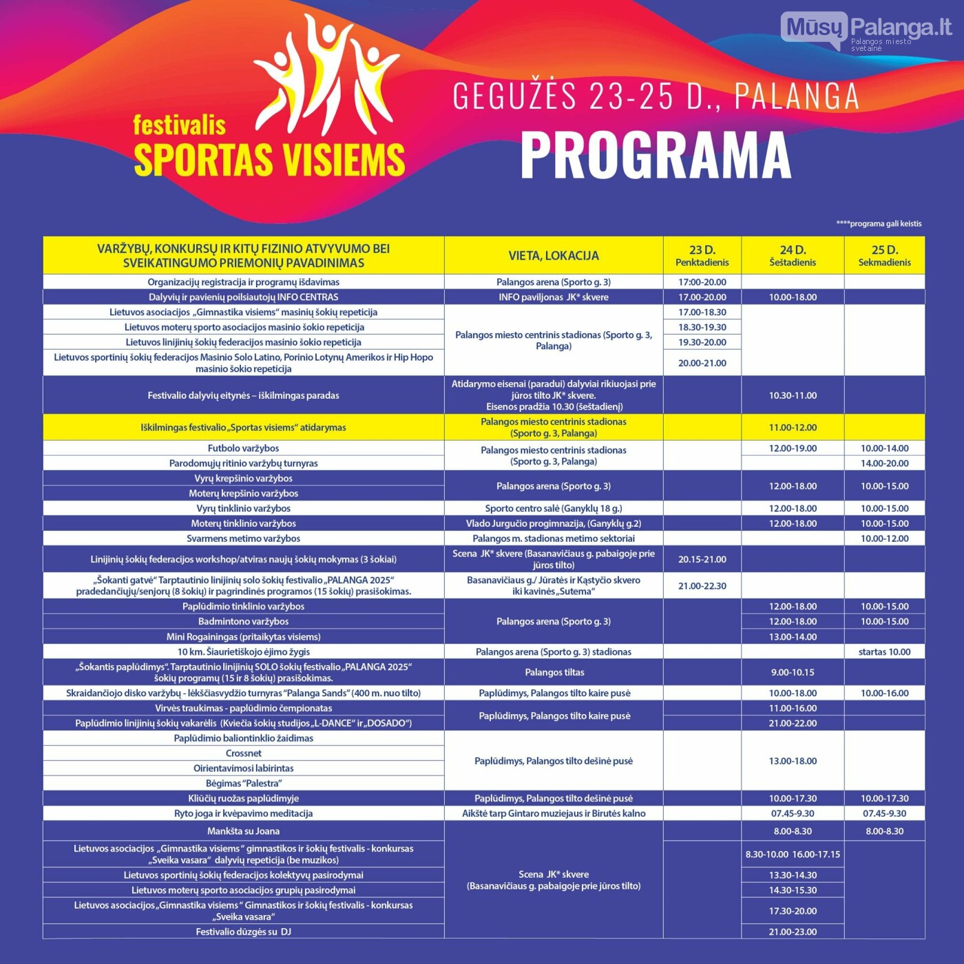 Gegužės 23-25 dienomis kurorte vyks festivalis „Sportas visiems“, nuotrauka-1