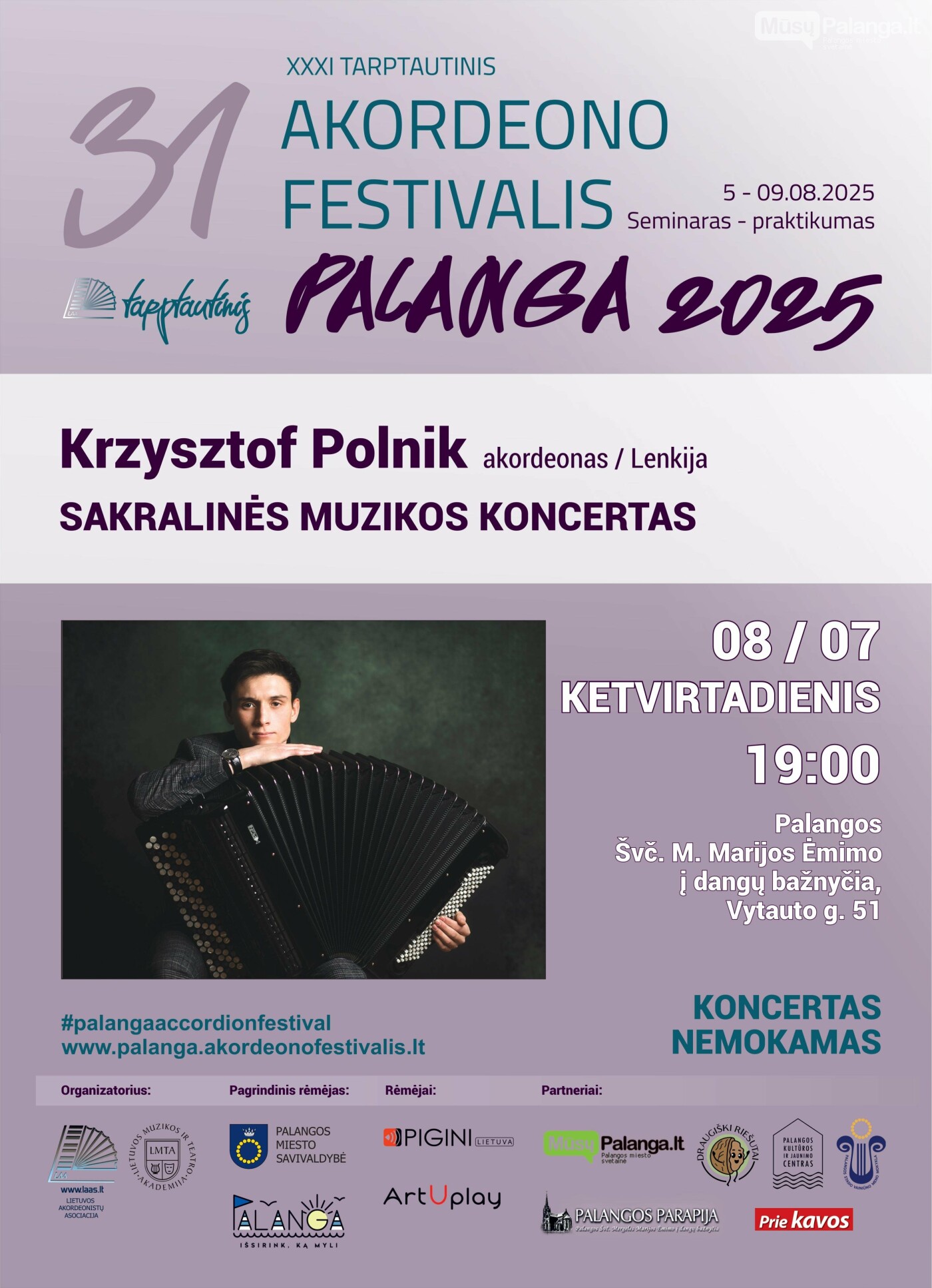 Muzikos šventė Palangoje: tarptautinis akordeono festivalis, nuotrauka-1
