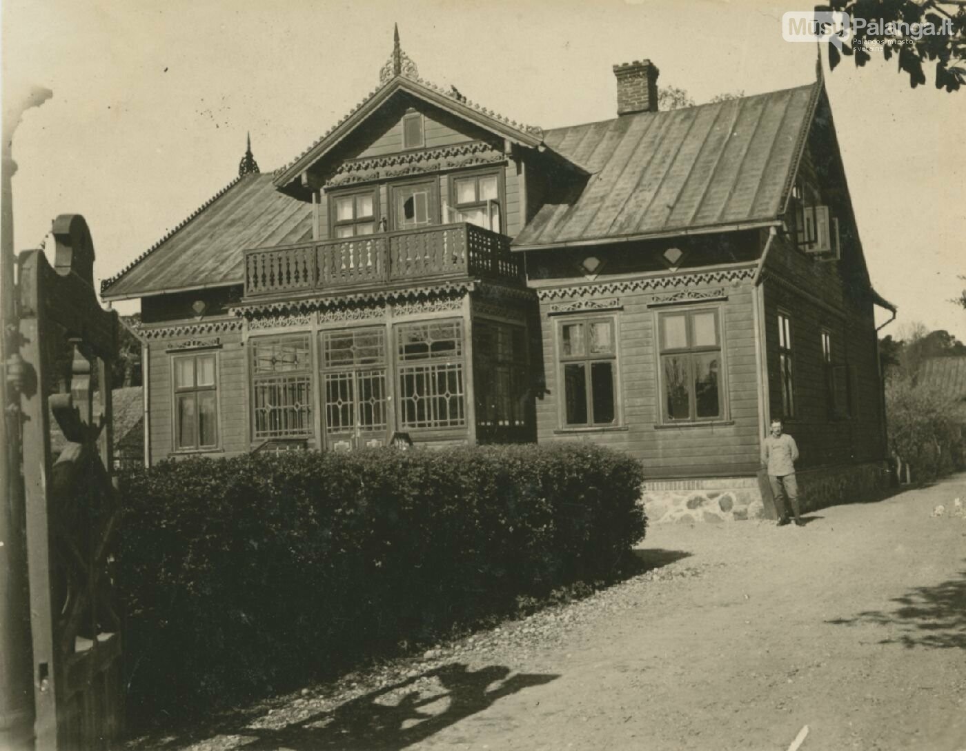 Būsima Jono Šliūpo rezidencija Palangoje. Apie 1916 m. Lietuvos nacionalinio muziejaus nuotrauka