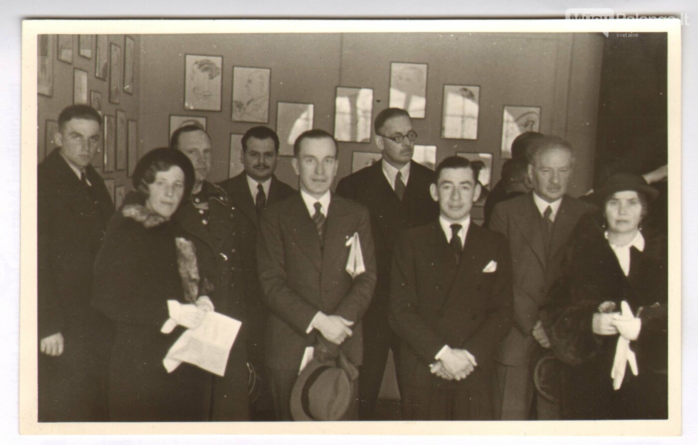 L. Kagano šaržų parodos atidarymas Rygoje. 1934 m. L. Kagano šaržų parodos atidarymas Rygoje. 1934 m.
