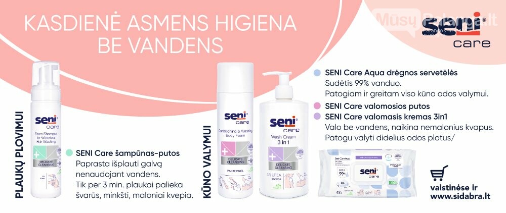 Kasdienė asmens higiena be vandens: švara, komfortas ir orumas net sudėtingiausiomis aplinkybėmis, nuotrauka-1