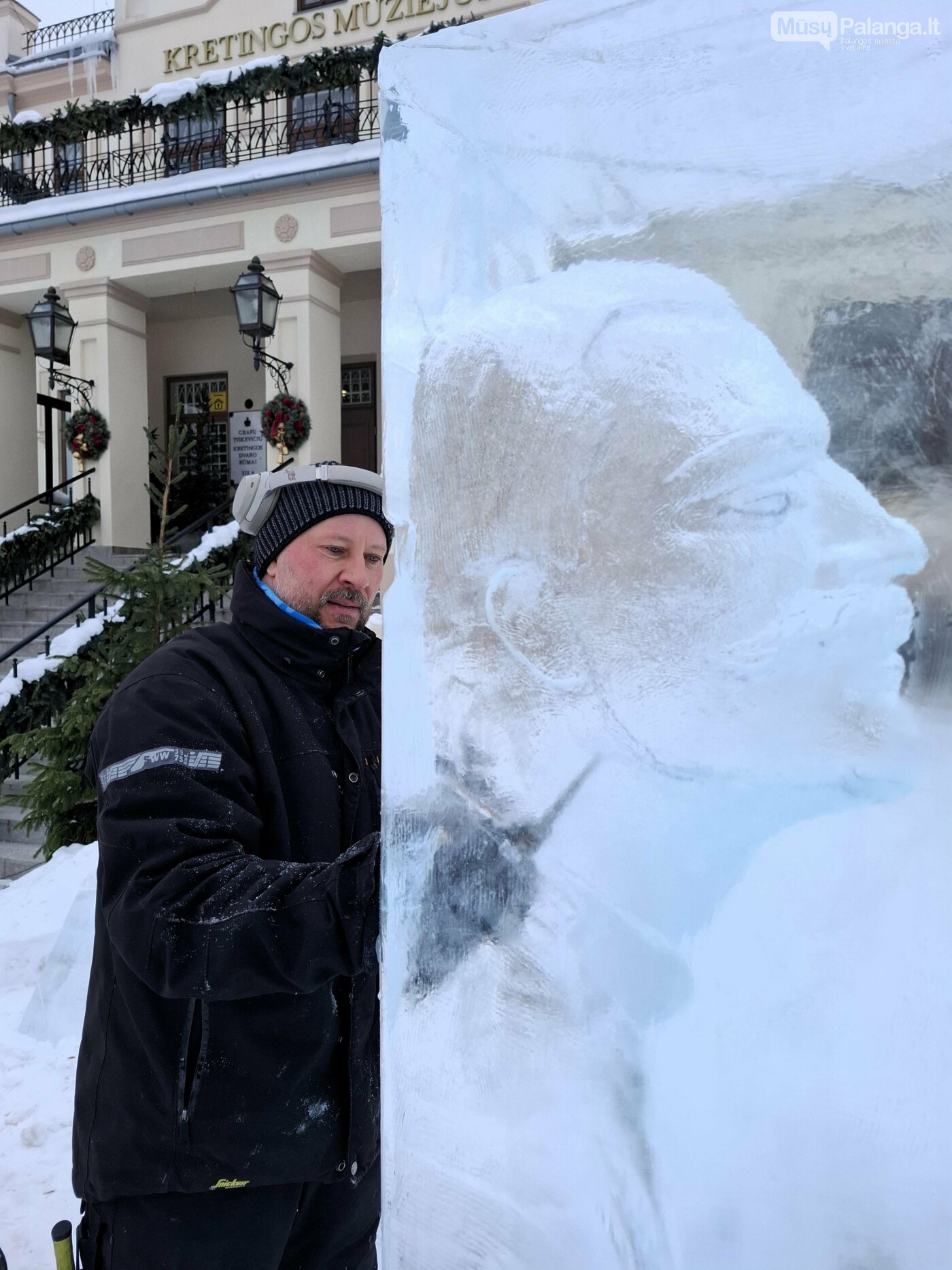 Kretingos grafų Tiškevičių parke gimsta ledo skulptūrų galerija , nuotrauka-1