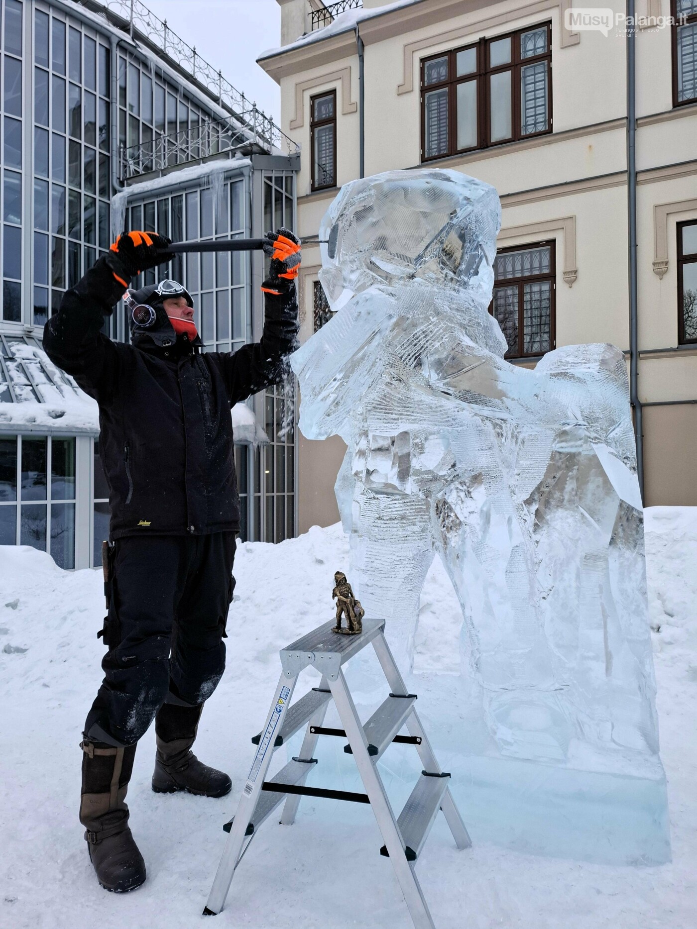 Kretingos grafų Tiškevičių parke gimsta ledo skulptūrų galerija , nuotrauka-2