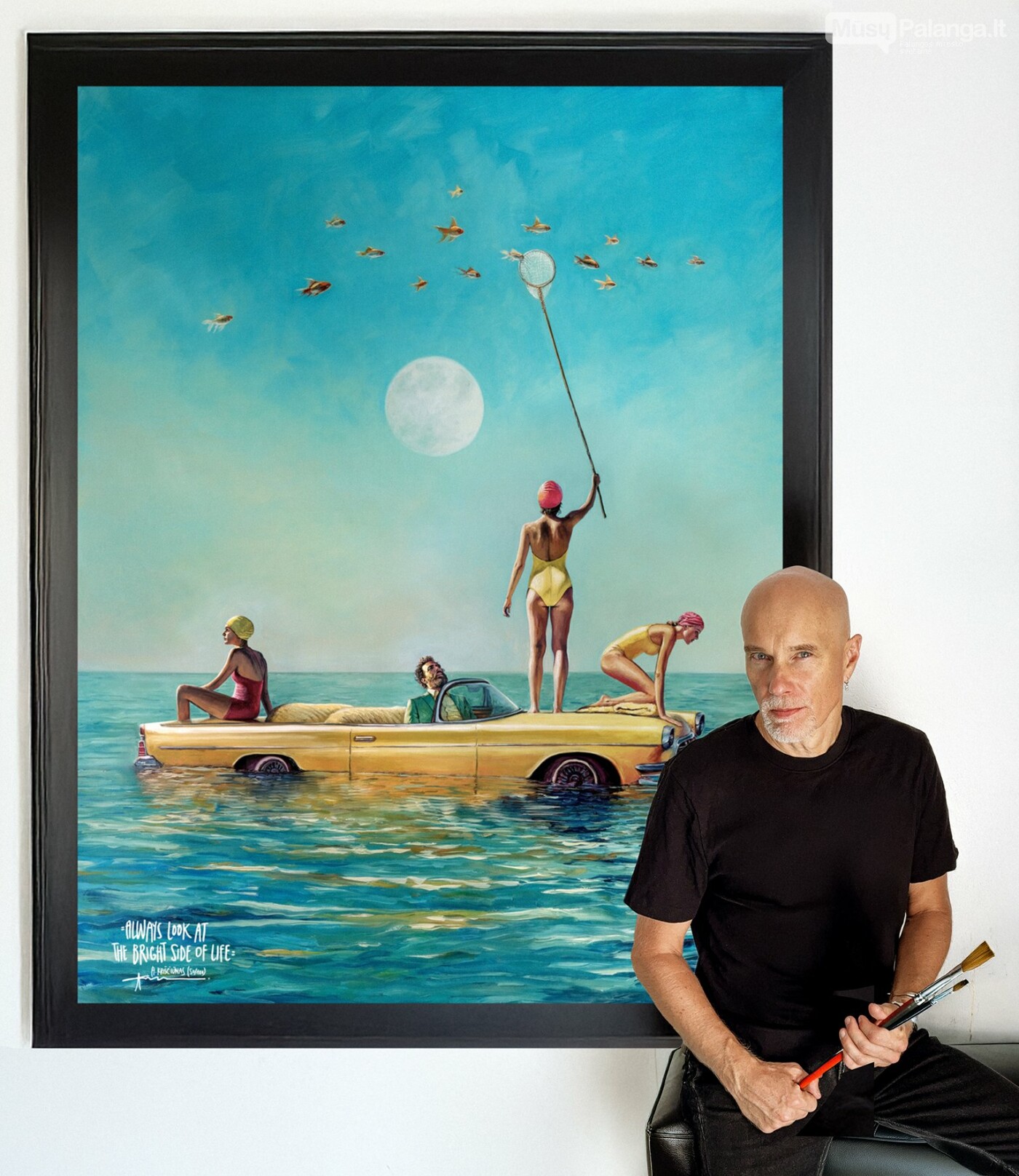 Kai menas peržengia drobės ribas. Algis Kriščiūnas pristato naują savo paveikslų filmą milžiniškame „Gradiali“ baseinų erdvės ekrane, nuotrauka-1