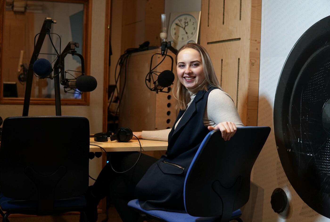 Šiuolaikinės krikščioniškos muzikos radijo XFM eterio direktorė Gabrielė Krulytė., Simono Butkaus nuotr.
