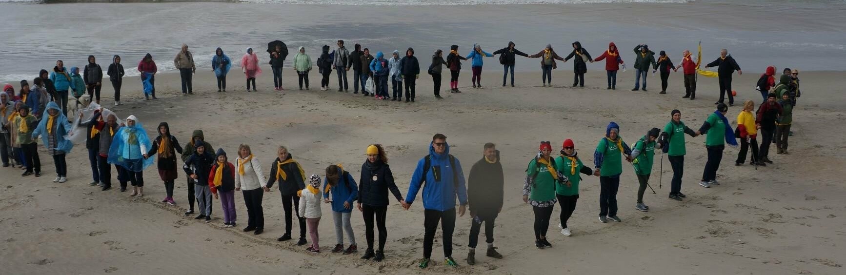 Žygis pajūriu už donorystę: žygeiviai suformavo „gyvą“ širdį