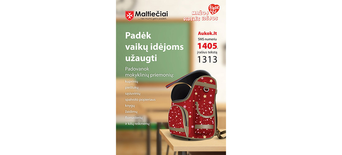 Kviečiame prisijungti prie akcijos "Mažoj širdelėj - didelės idėjos"