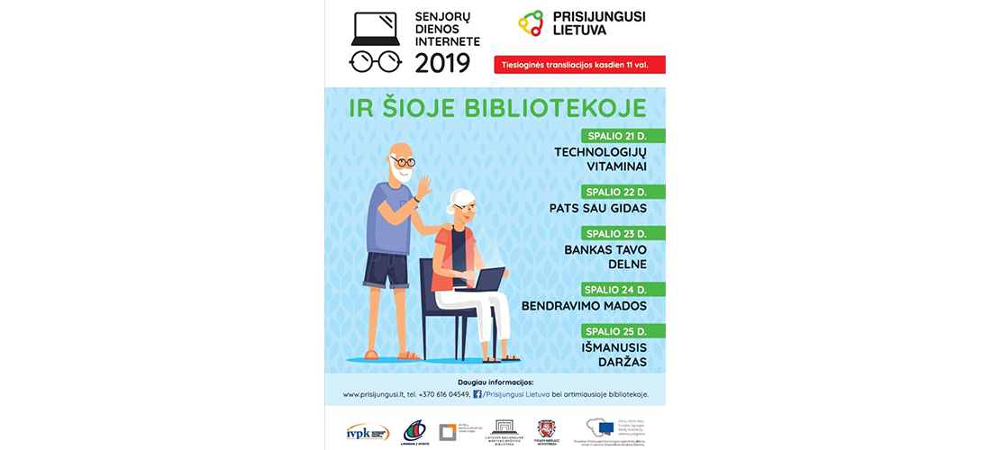  „Senjorų dienos internete“ grįžta! Prisijunkite spalio 21-25 dienomis