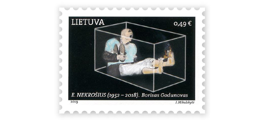 Išleidžiamas pašto ženklas su E. Nekrošiaus spektaklio „Borisas God... Išleidžiamas pašto ženklas su E. Nekrošiaus spektaklio „Borisas Godunovas“ motyvu