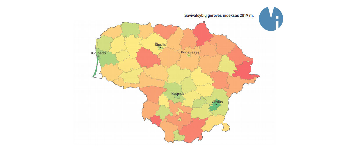Paskelbtas Savivaldybių gerovės indeksas 2019