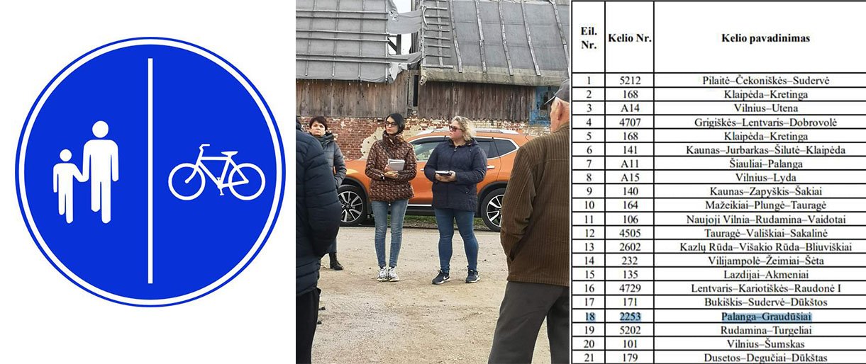 Kelias Palanga-Graudūšiai įtrauktas į prioritetinę pėsčiųjų ir dviratininkų infrastruktūros gyvenvietėse įrengimo prioritetinę eilę