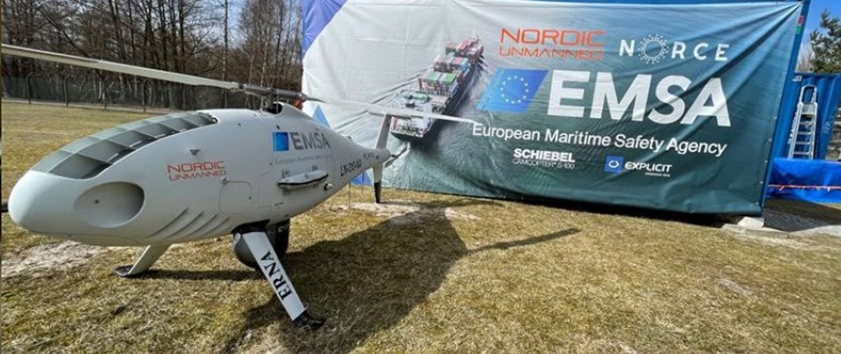 Misijai naudojamas „Schiebel CAMCOPTER® S 100“ orlaivis